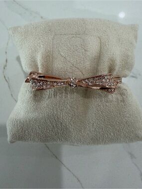 Kate Spade Rose Gold Bow Crystal Bracelet